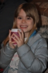 Isabella (7) loves hot chocolate